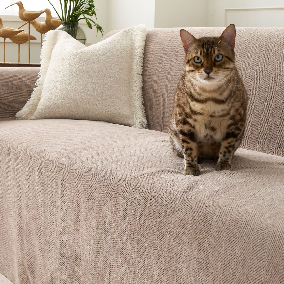 Herringbone Sofa Cover Pet Furniture Protector Couch Cover