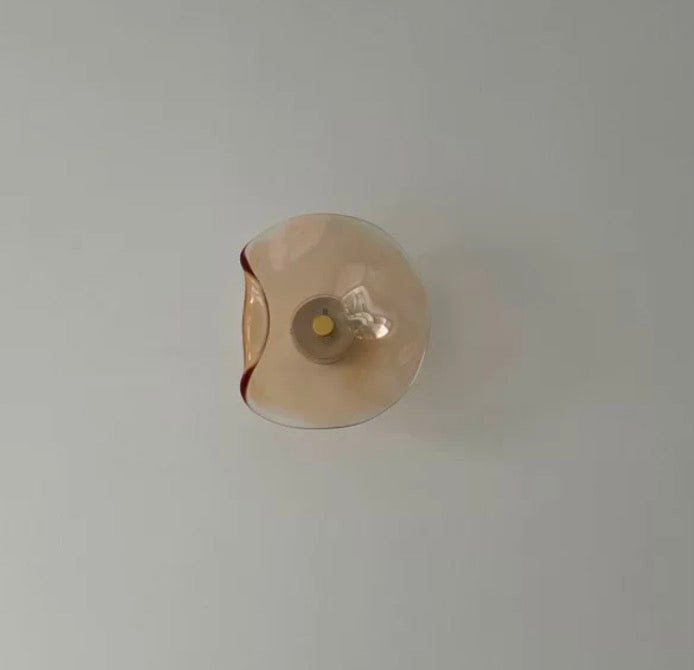 Wall Light LED Curved Toughened Glass Up Down Japandi Bedroom Living Room Hallway