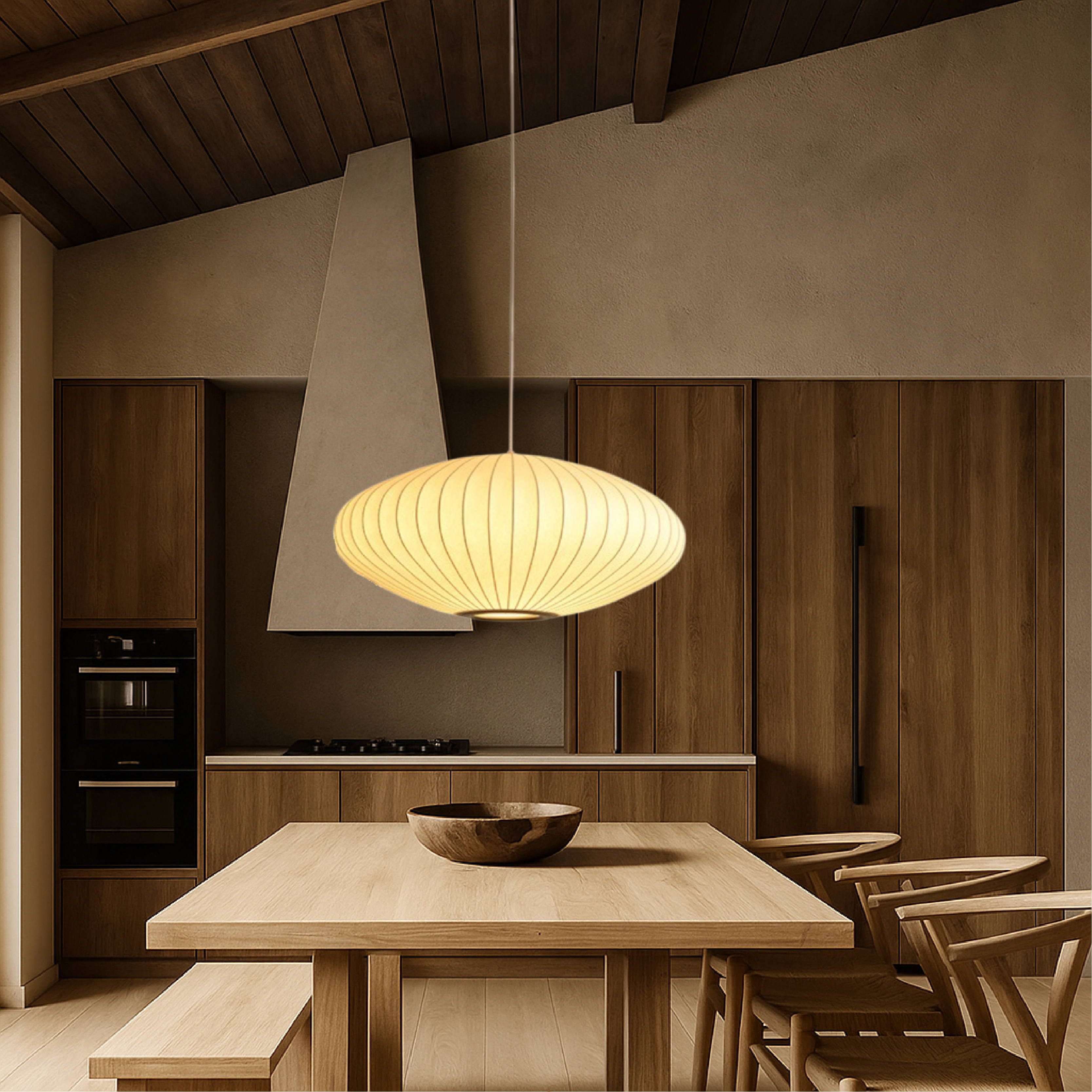 Sculptural Pendant Light E27 Five Sizes for Kitchen Islands