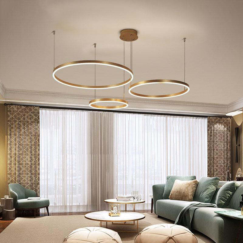 LED Ring Pendant Light with Adjustable Suspension Cables