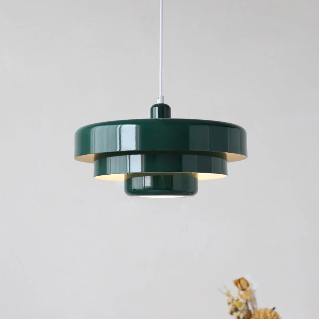 Layered Metal Hanging Pendant Light