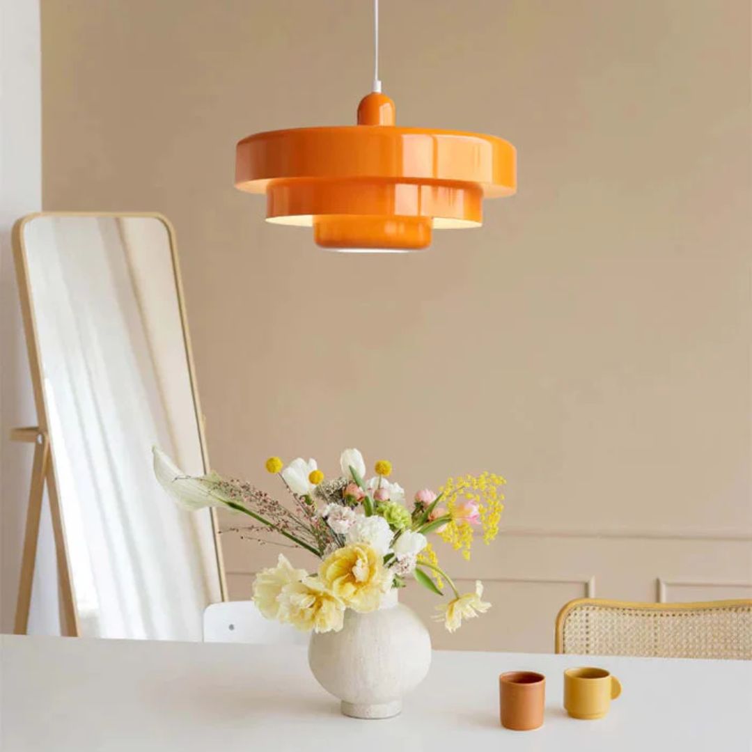 Layered Metal Hanging Pendant Light