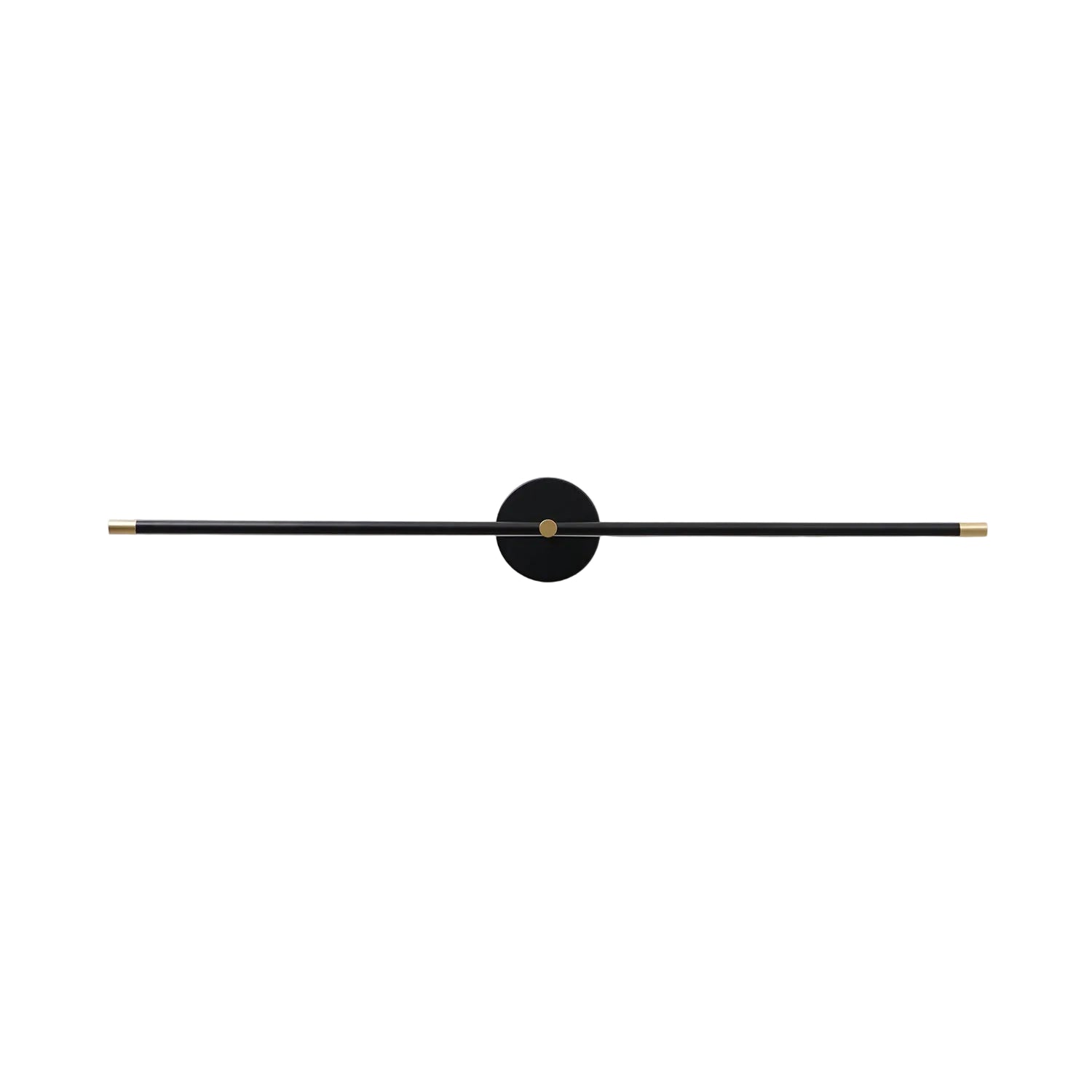 Linear Bar Metal Wall Light with Brass Ends