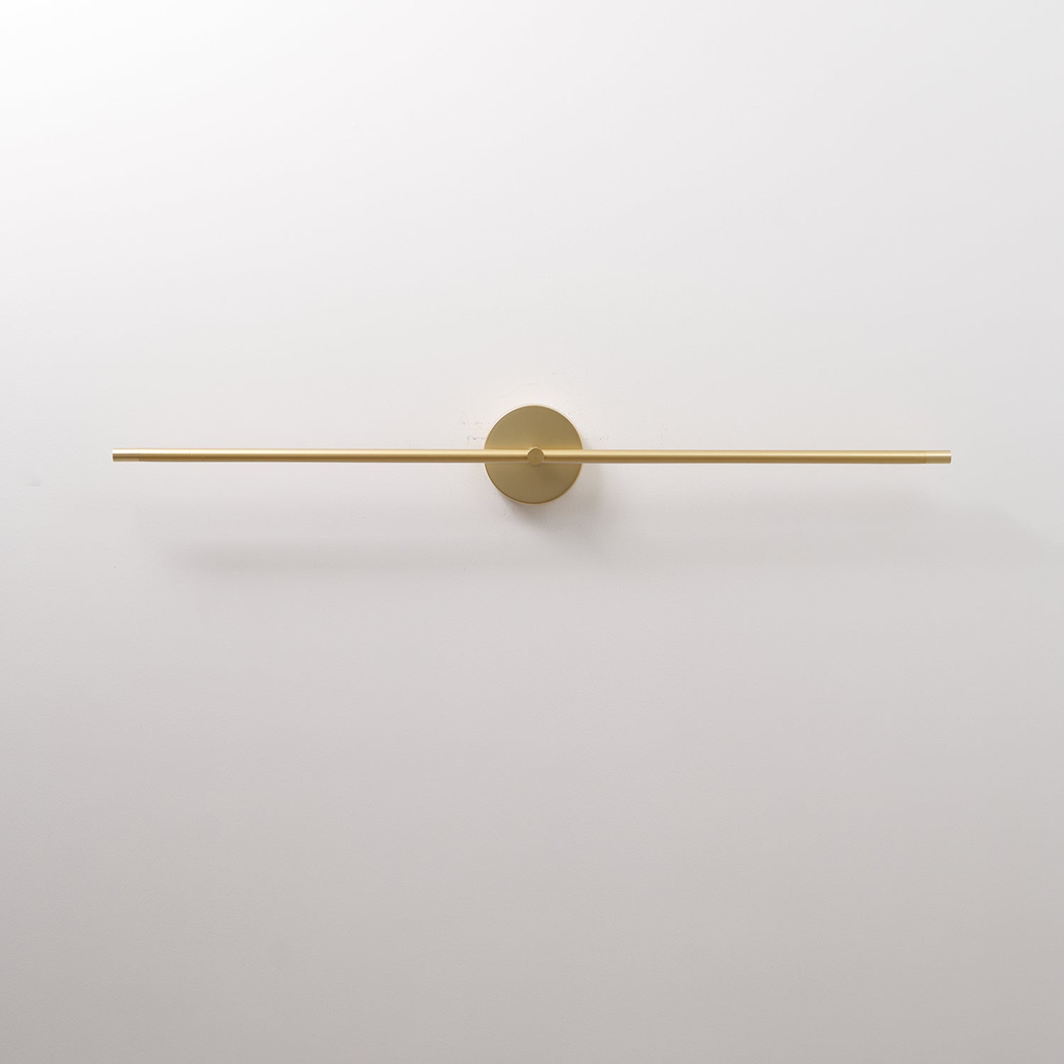 Linear Bar Metal Wall Light with Brass Ends