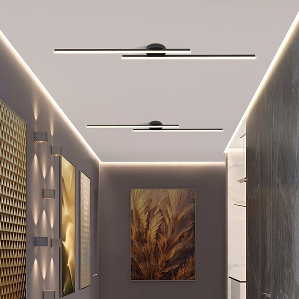 Linear LED Flush Mount Double Bar Ceiling Light