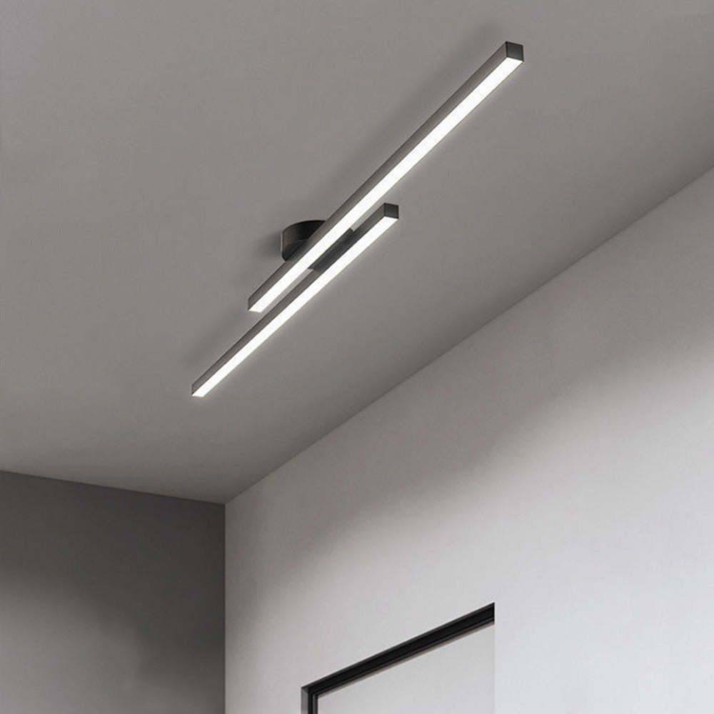 Linear LED Flush Mount Double Bar Ceiling Light