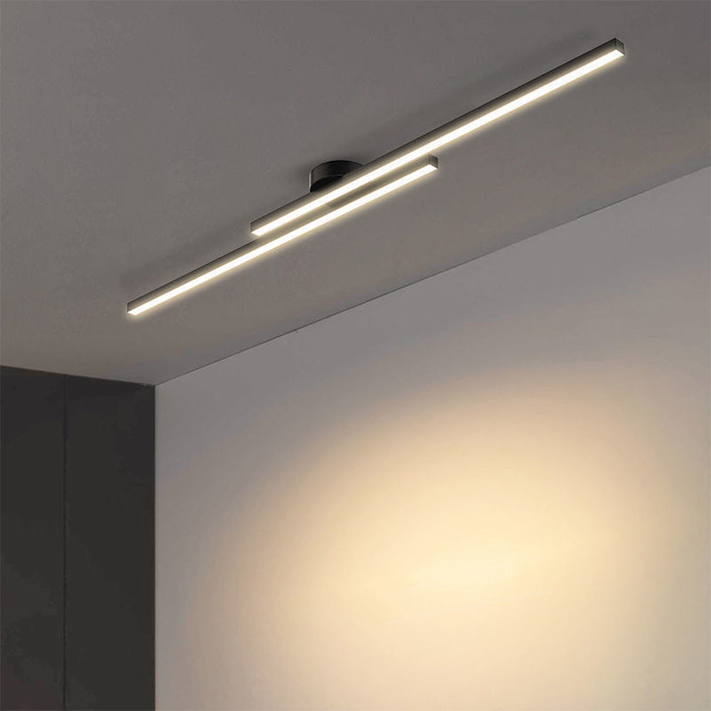 Linear LED Flush Mount Double Bar Ceiling Light