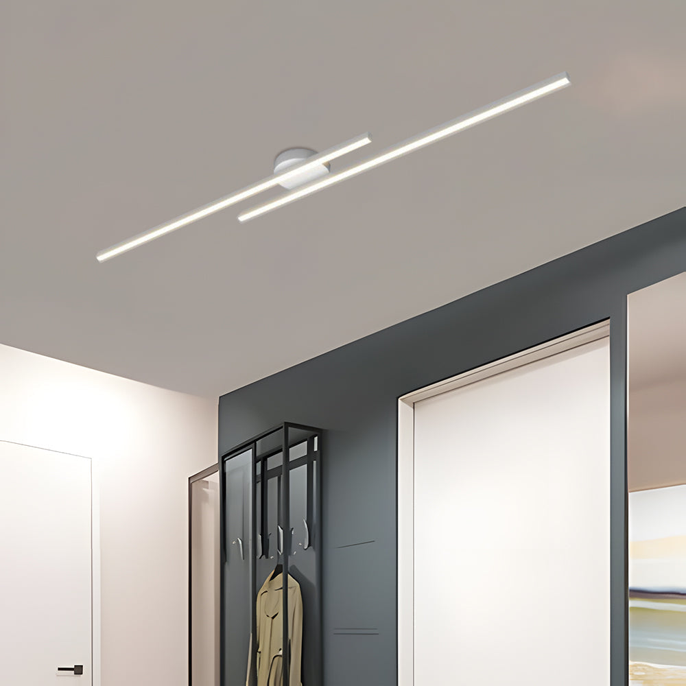 Linear LED Flush Mount Double Bar Ceiling Light