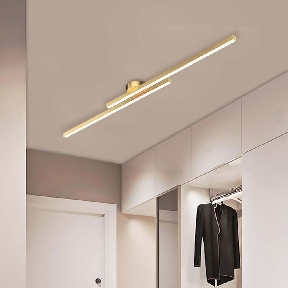 Linear LED Flush Mount Double Bar Ceiling Light