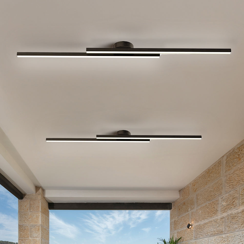 Linear LED Flush Mount Double Bar Ceiling Light