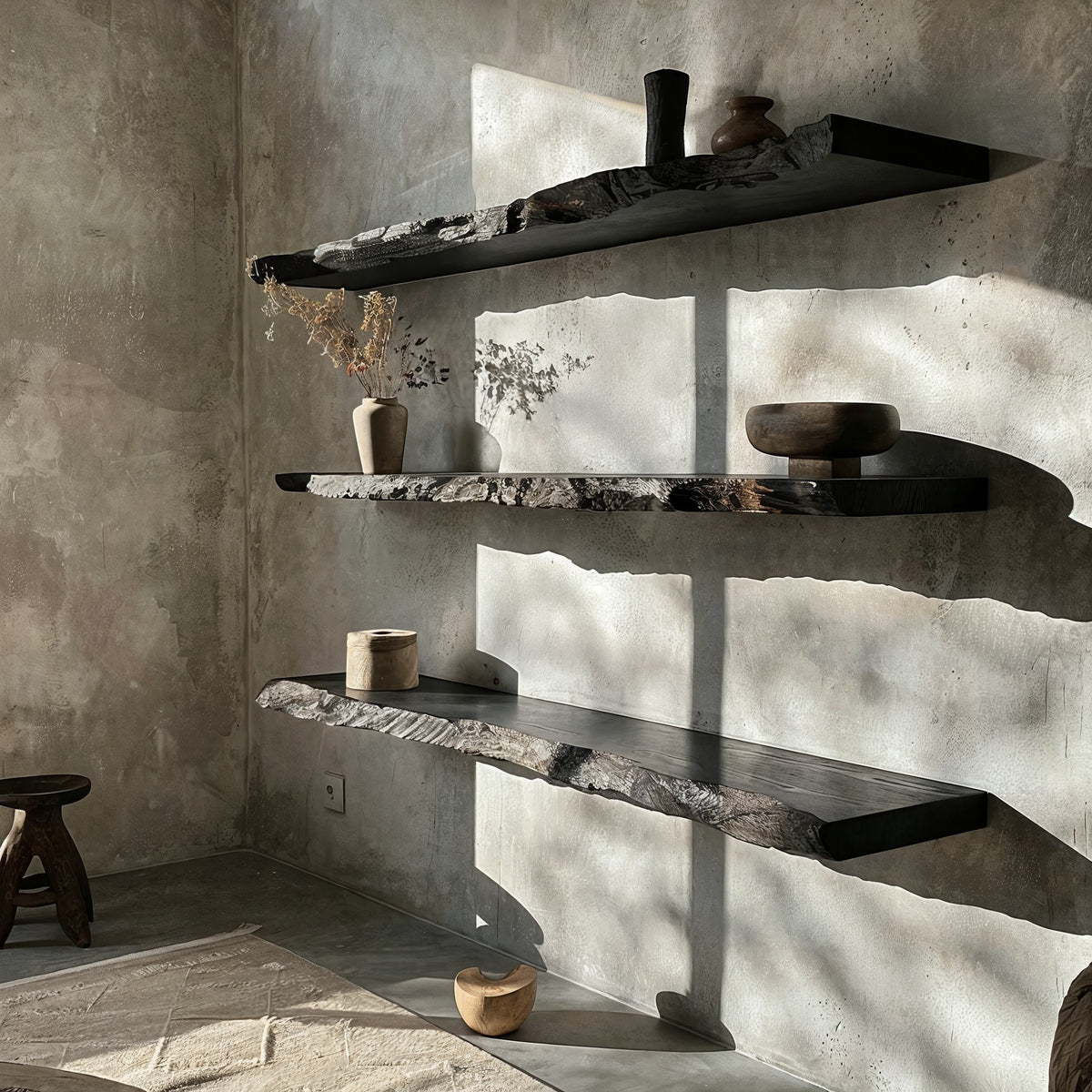 Live Edge Floating Wall Shelf