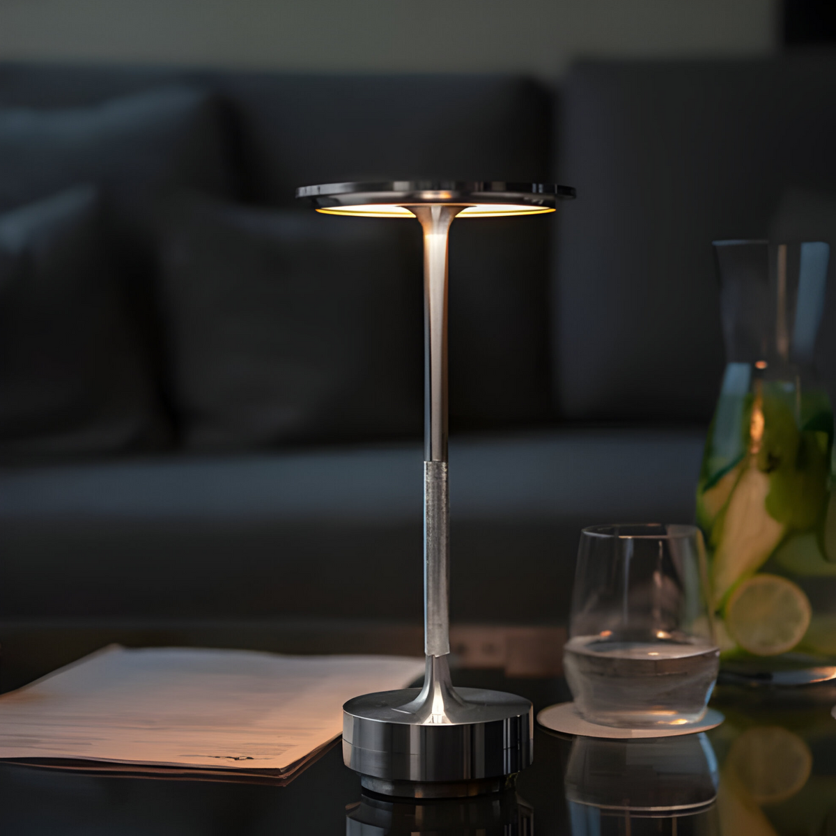 Table Lamp Wireless Rechargeable LED Dimmable Touch Cordless Bedside Dining