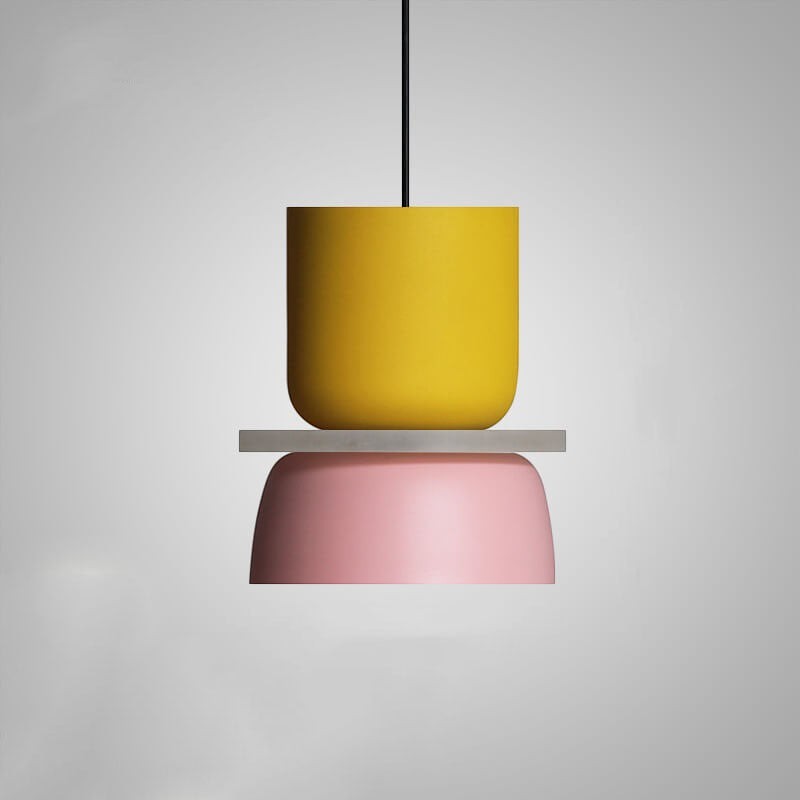 Metal Pendant Light with Layered Shade