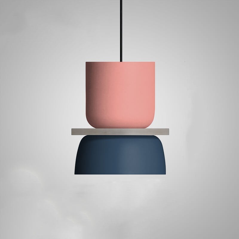 Metal Pendant Light with Layered Shade