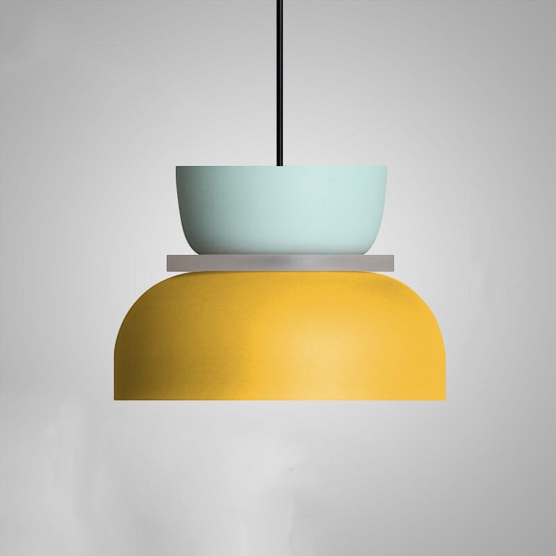 Metal Pendant Light with Layered Shade