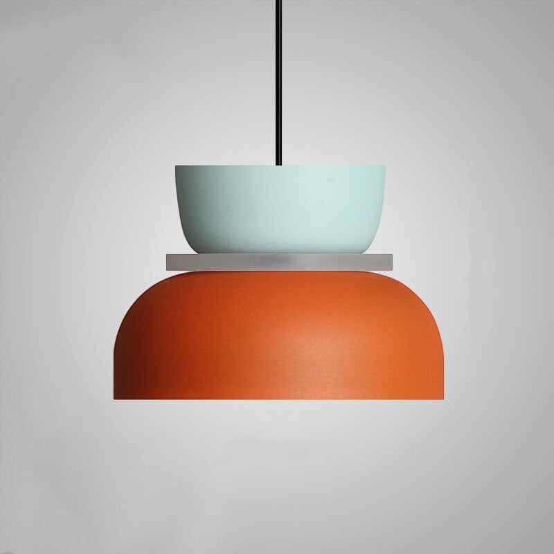 Metal Pendant Light with Layered Shade