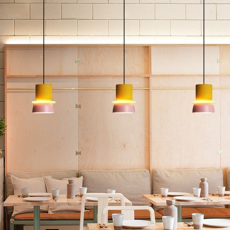 Metal Pendant Light with Layered Shade