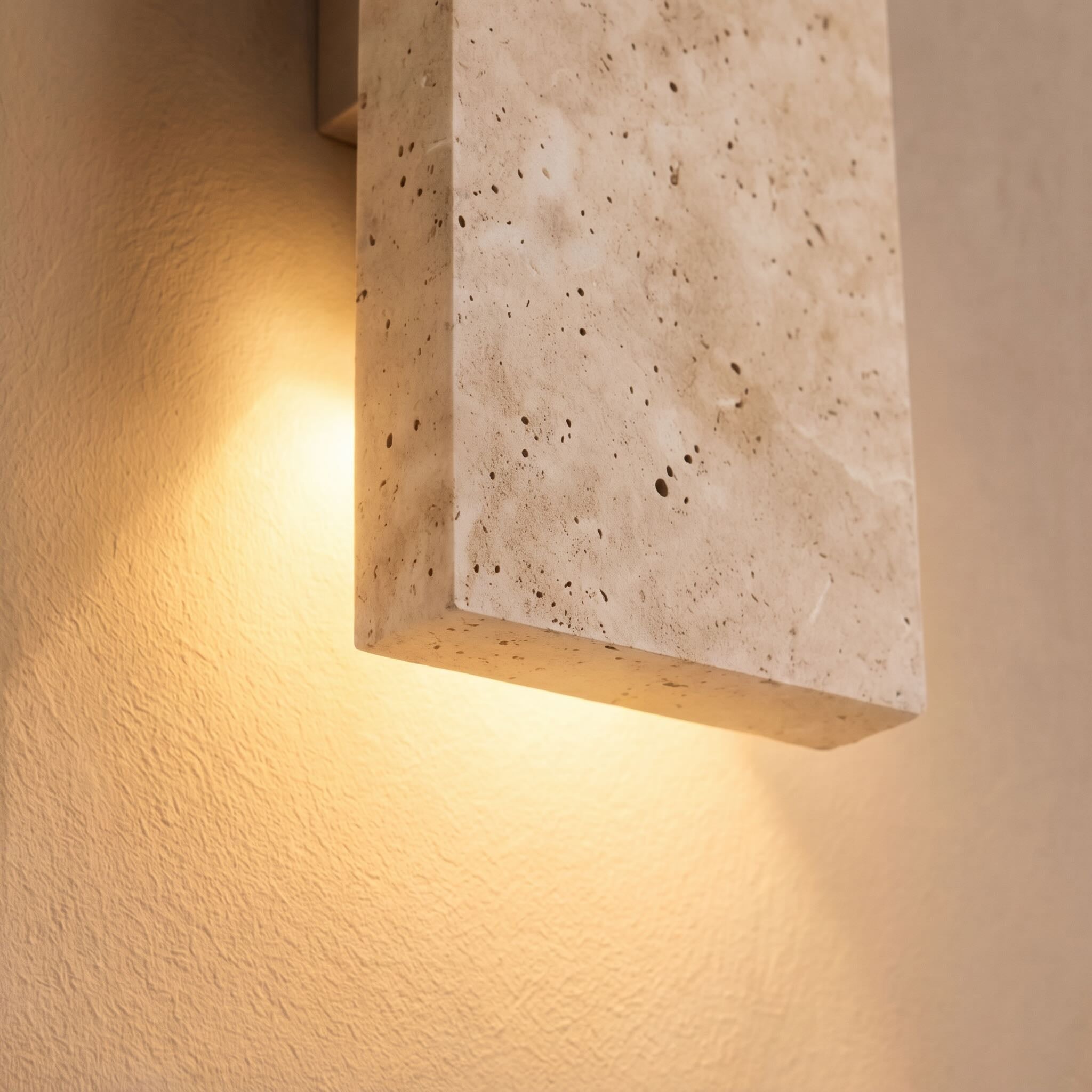 Natural Stone Wall Sconce with Integrated LED