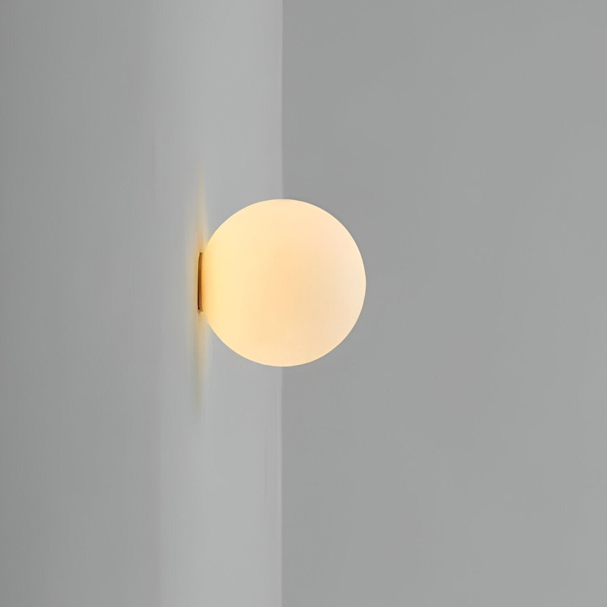 Wall Light Sconce Frosted Glass Globe Minimalist Bedroom Hallway Living Room