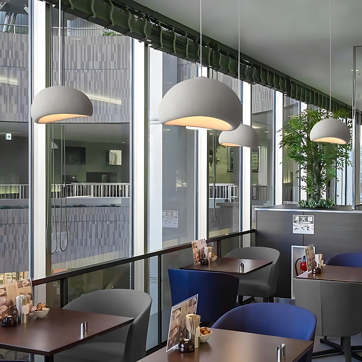 Pendant Light Wabi Sabi Fibreglass Dome Minimalist Dining Room Bedroom Cafe