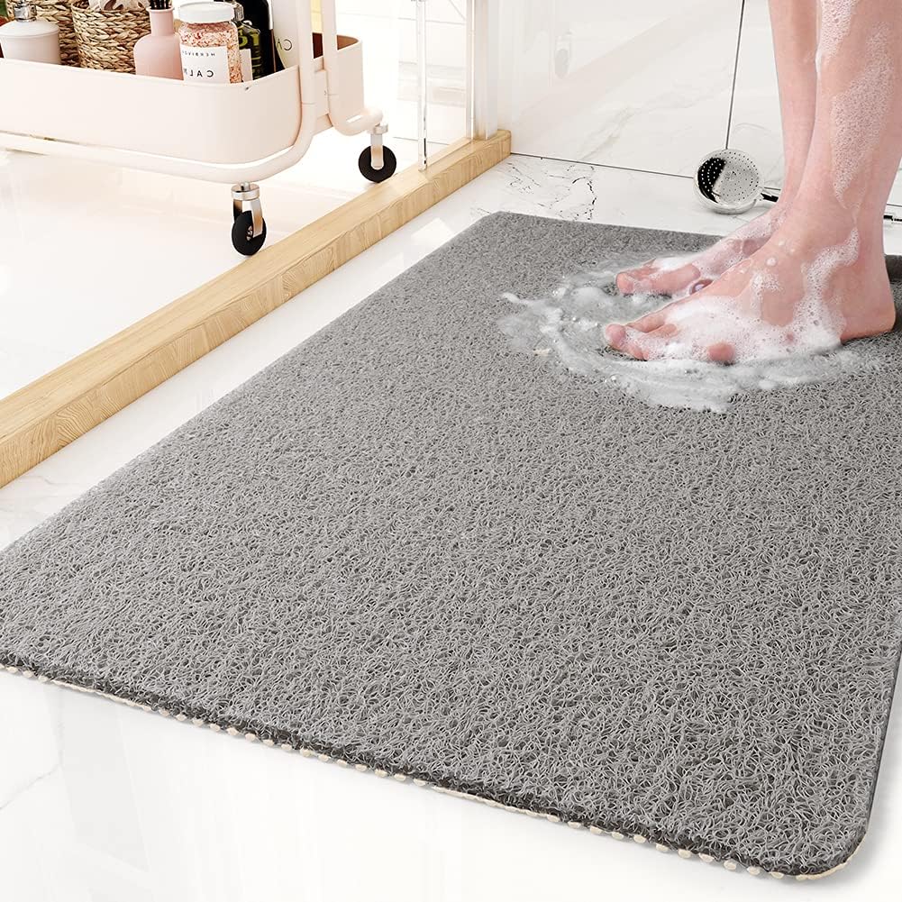 PVC Shower Mat with Non-Slip Loofah Surface
