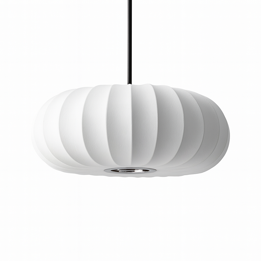 Fabric Pendant Light Pleated Hanging Ceiling Lamp