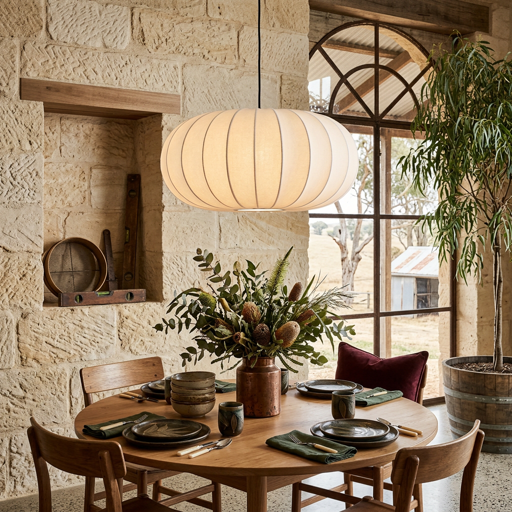 Fabric Pendant Light Pleated Hanging Ceiling Lamp