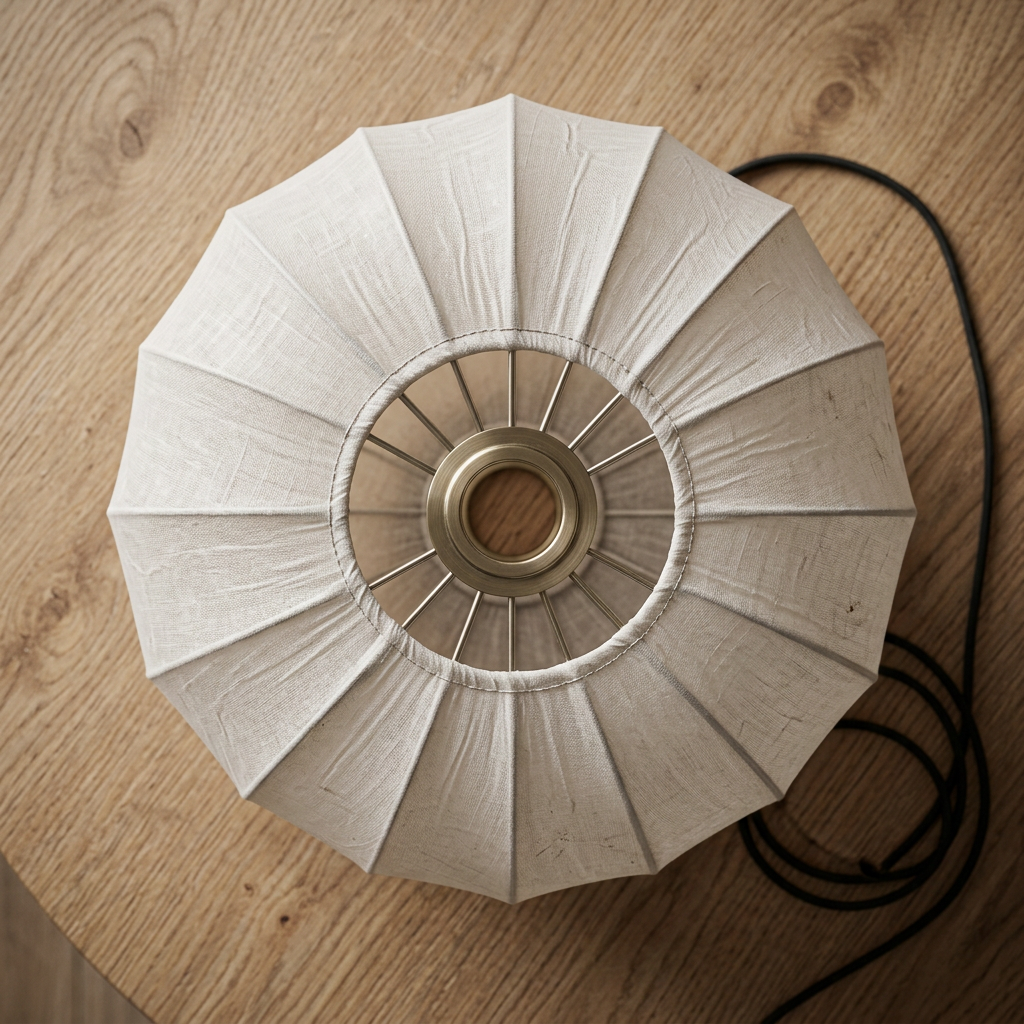 Fabric Pendant Light Pleated Hanging Ceiling Lamp