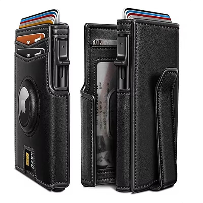RFID Wallet Pop Up Card Holder Mens Slim Magnetic Closure Tracker Slot