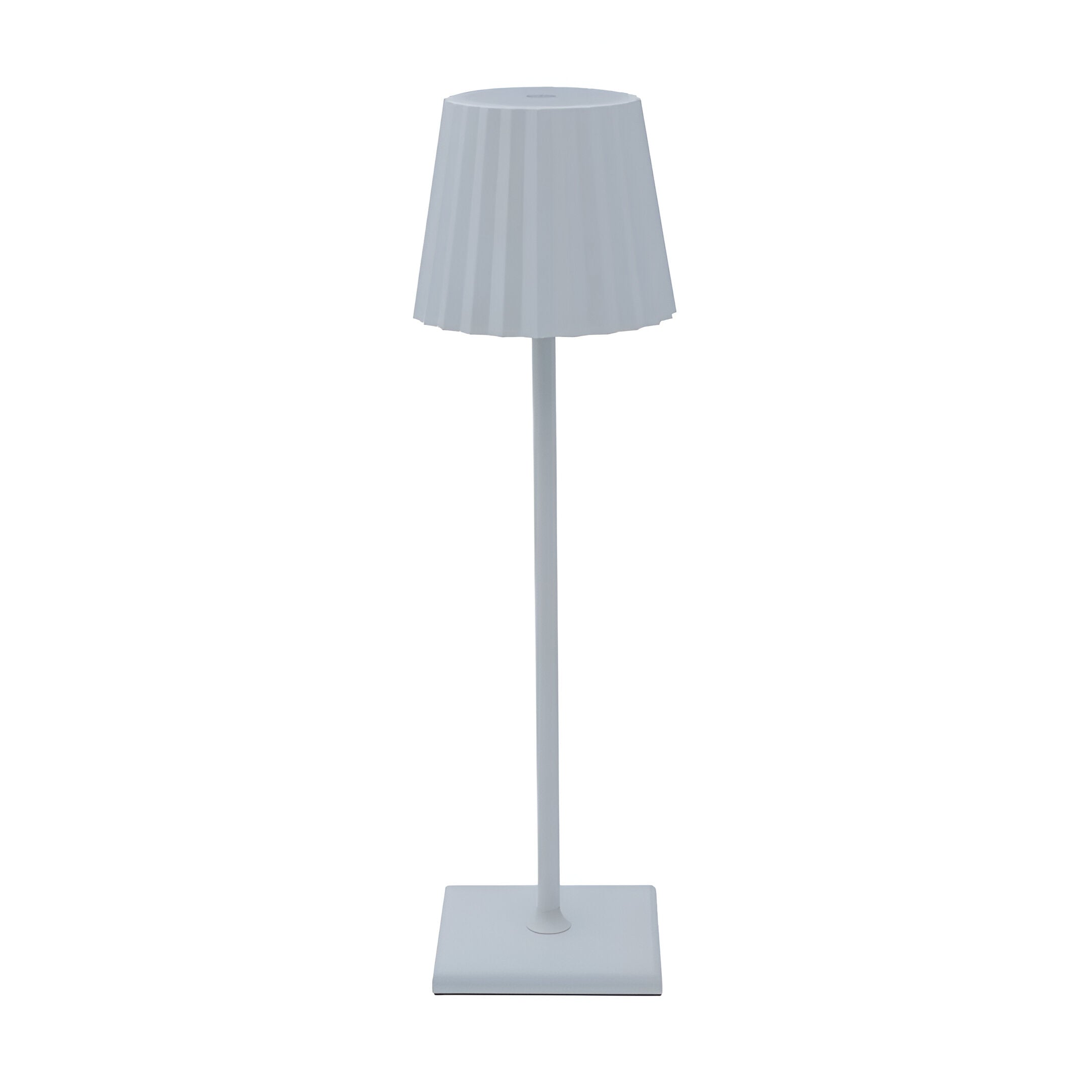 Rechargeable LED Table Lamp with Pleated Shade