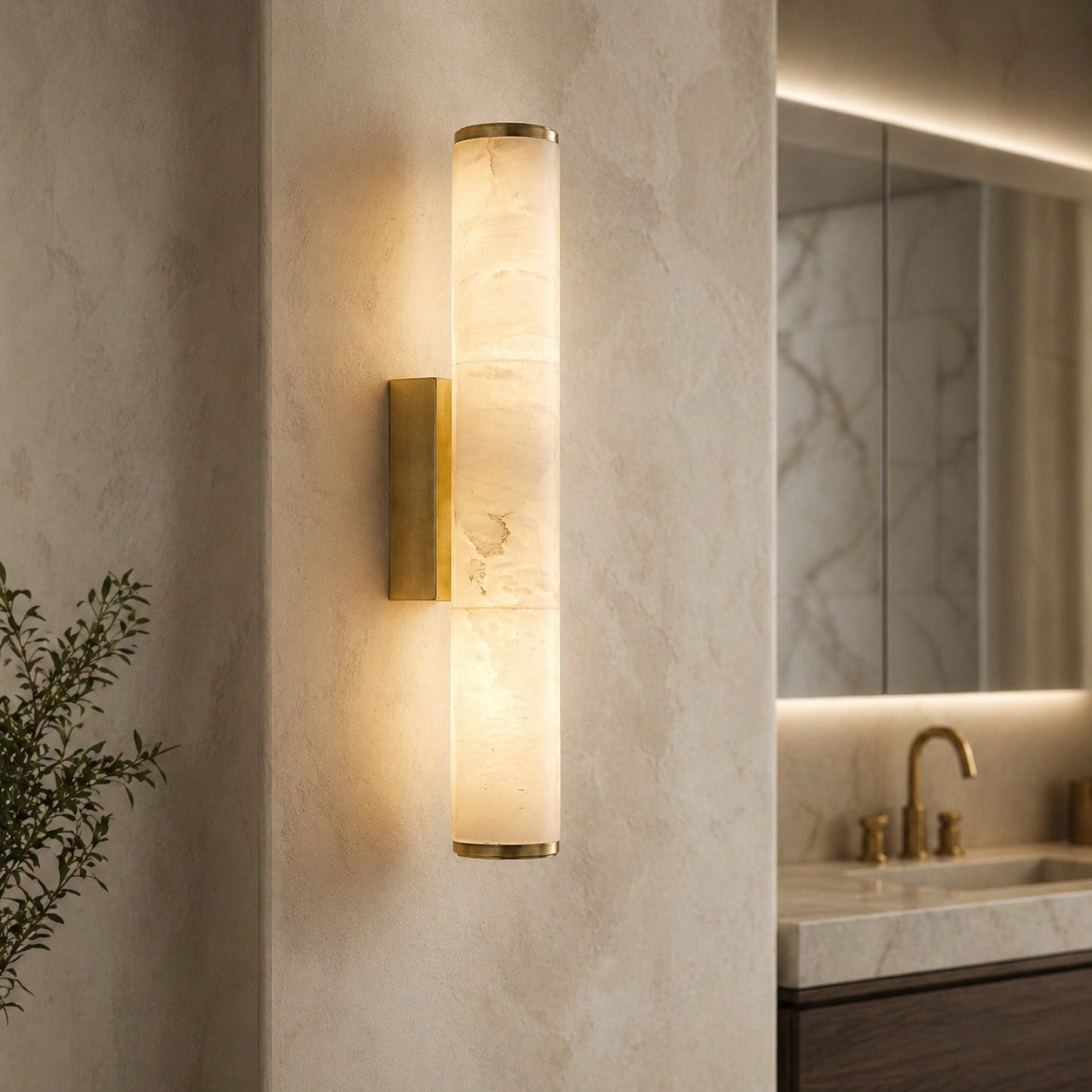 Resin Wall Sconce with Integrated LED