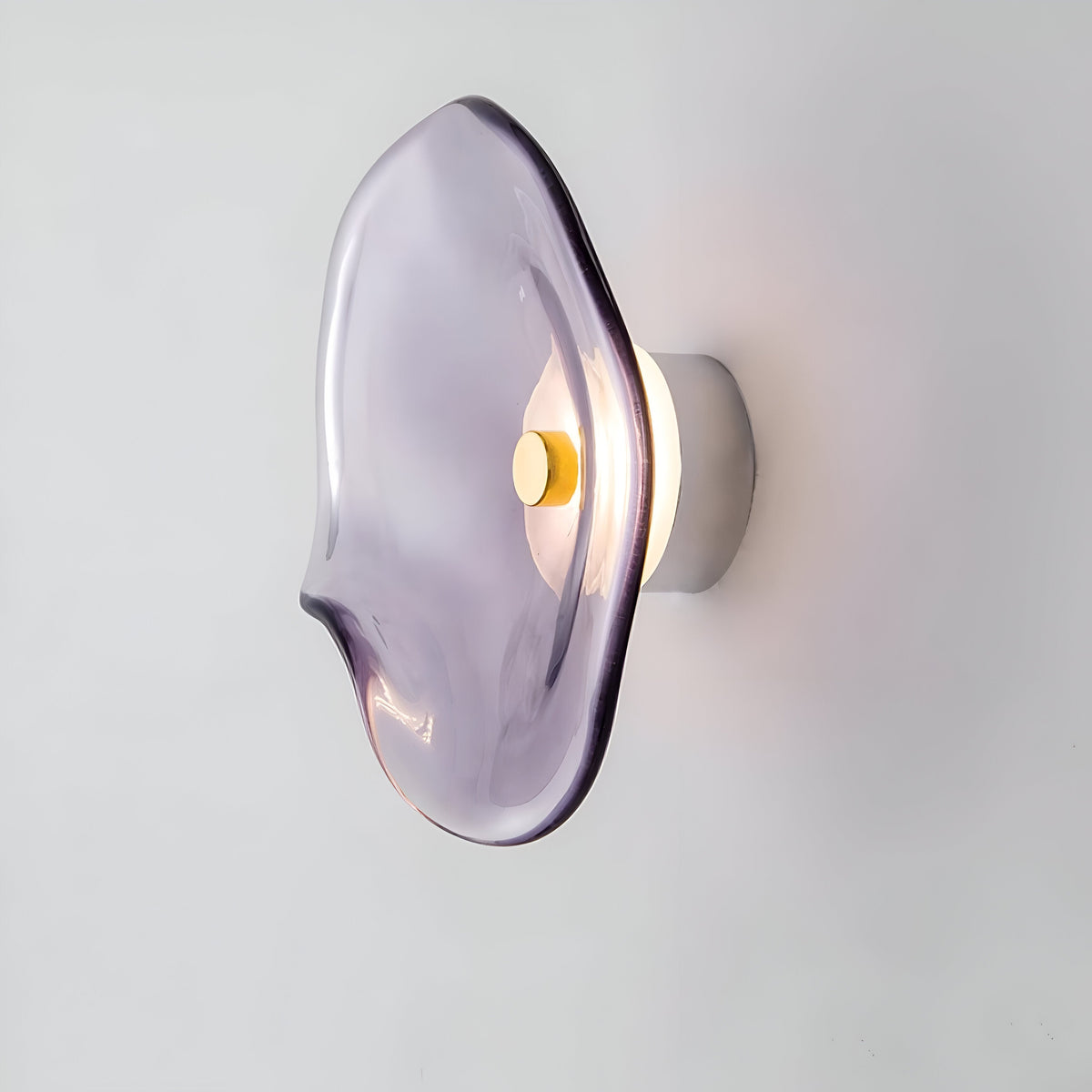 Wall Light LED Curved Toughened Glass Up Down Japandi Bedroom Living Room Hallway