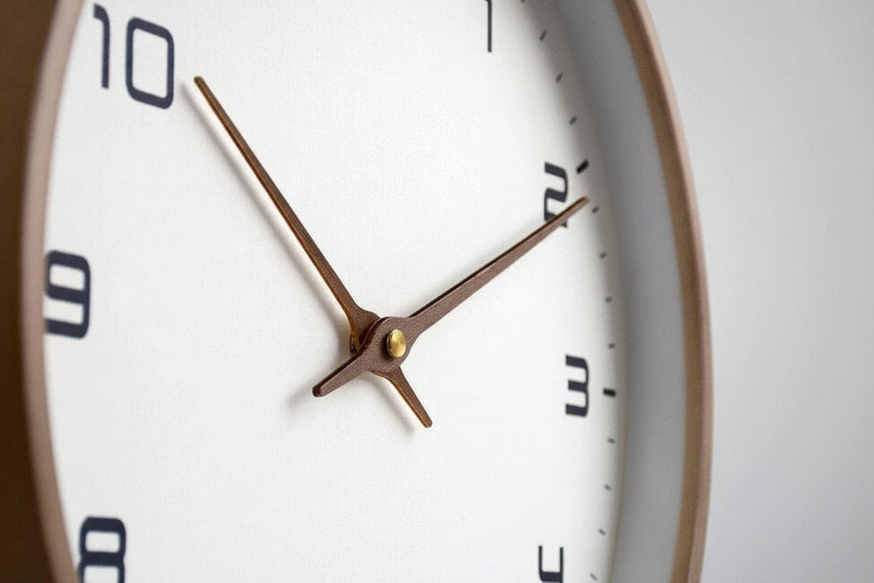 Round Wood Quartz Wall Clock Analog Clock