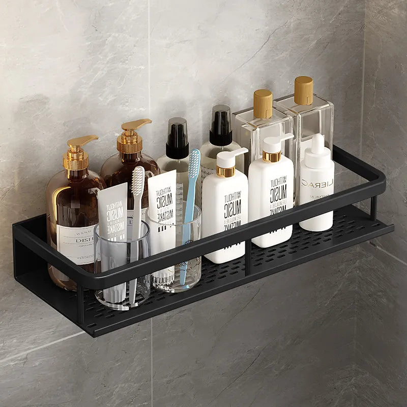 Shower Shelf Aluminium Wall Mounted Space Saving Bathroom Storage Rack