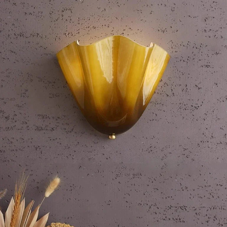 Coloured Frosted Glass Wall Lamp E14 for Bedside and Hallway
