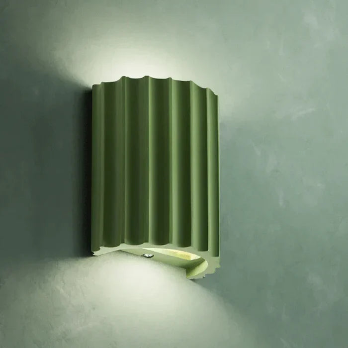 Wall Light Resin Plaster Shade Sculptural Minimalist Bedroom Hallway Reading