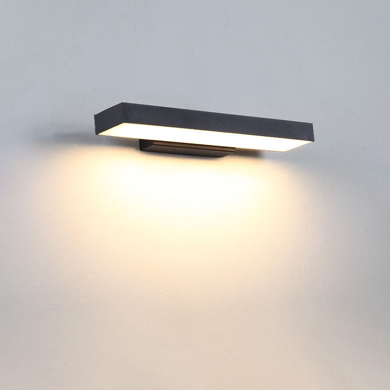 Outdoor Wall Light LED Motion Sensor Stainless Steel Rectangular Patio Garden Entryway