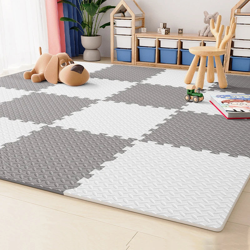 Baby Play Mat Interlocking Foam Floor Tiles 12 Piece Crawling Mat Kids Playroom