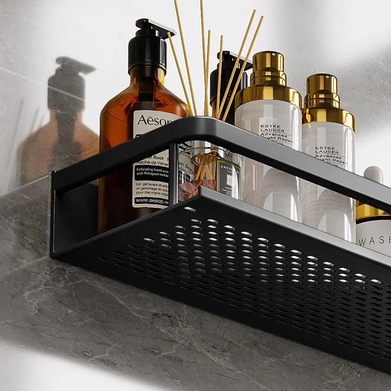 Shower Shelf Aluminium Wall Mounted Space Saving Bathroom Storage Rack