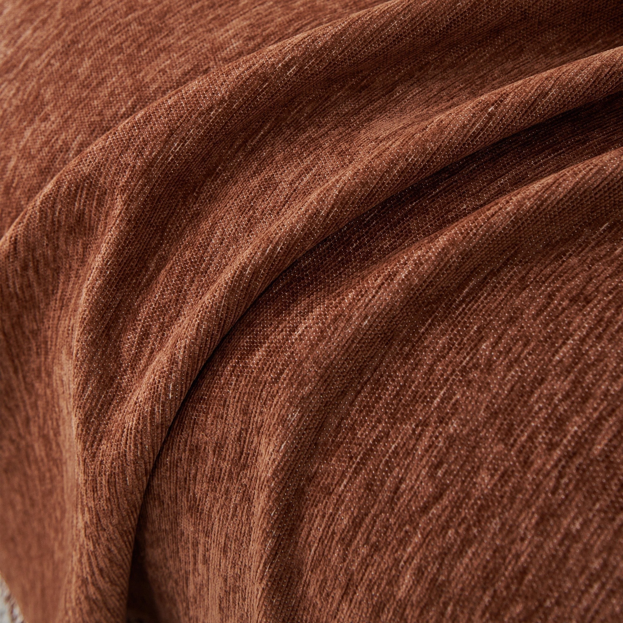 Textured Sofa Cover with Fringed Edges