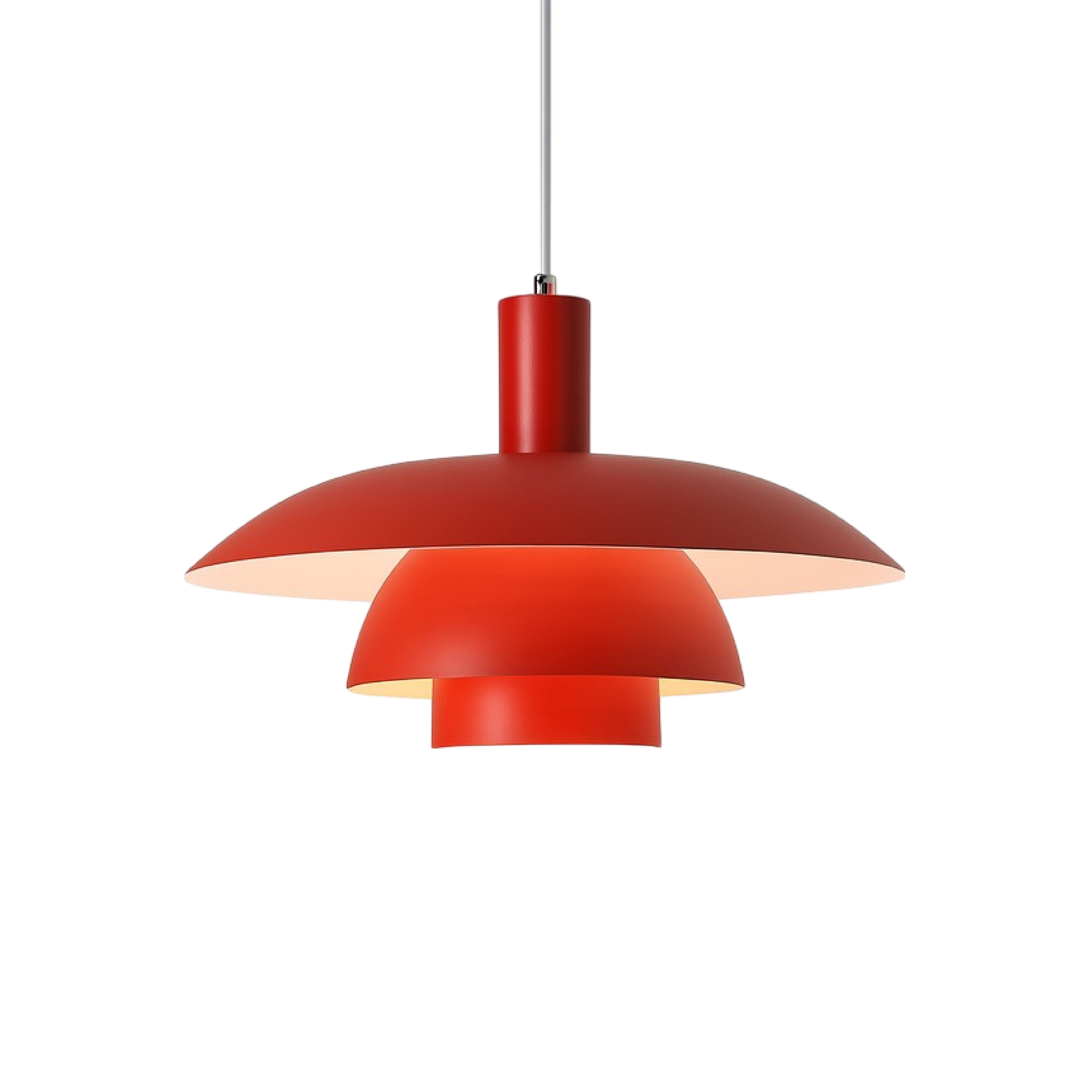 Tiered Metal Pendant Light with Layered Dome Shade
