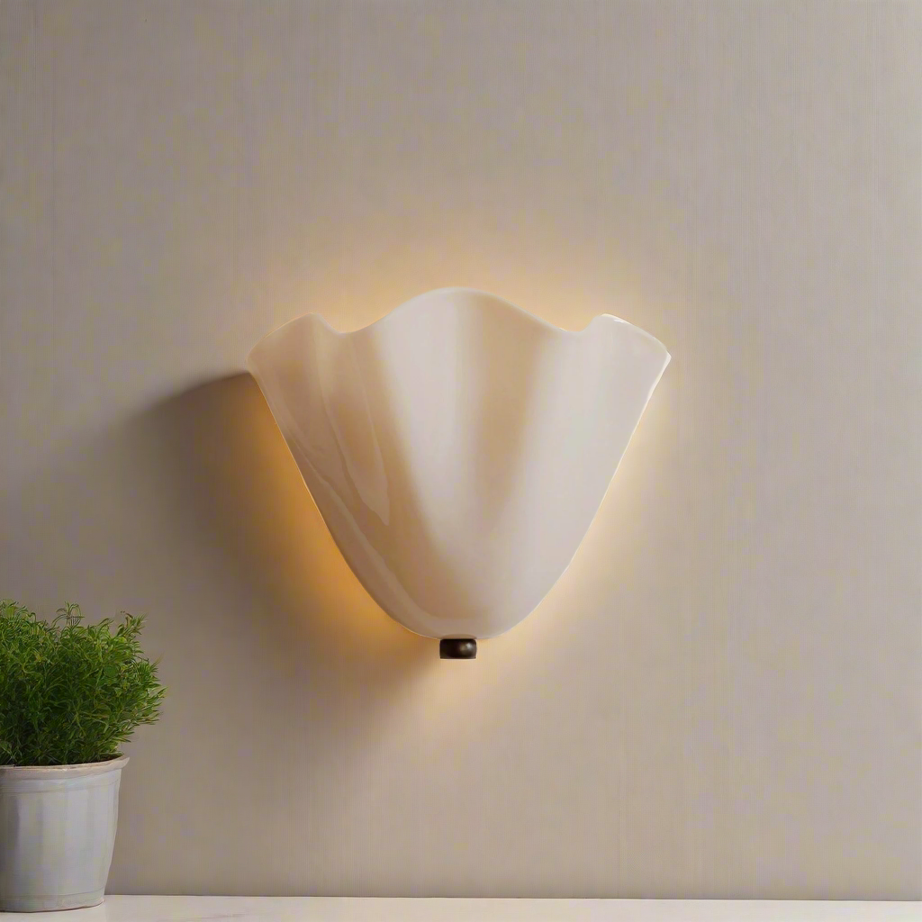 Tulip Shaped Glass Wall Light