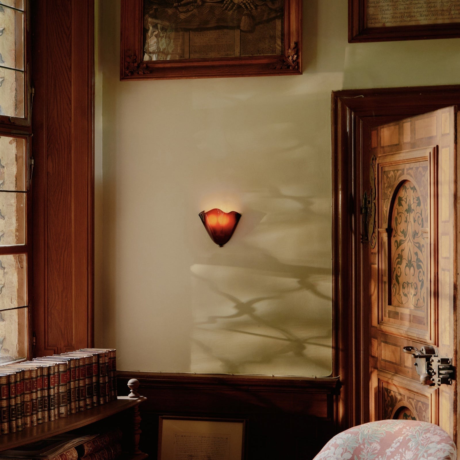 Tulip Shaped Glass Wall Light