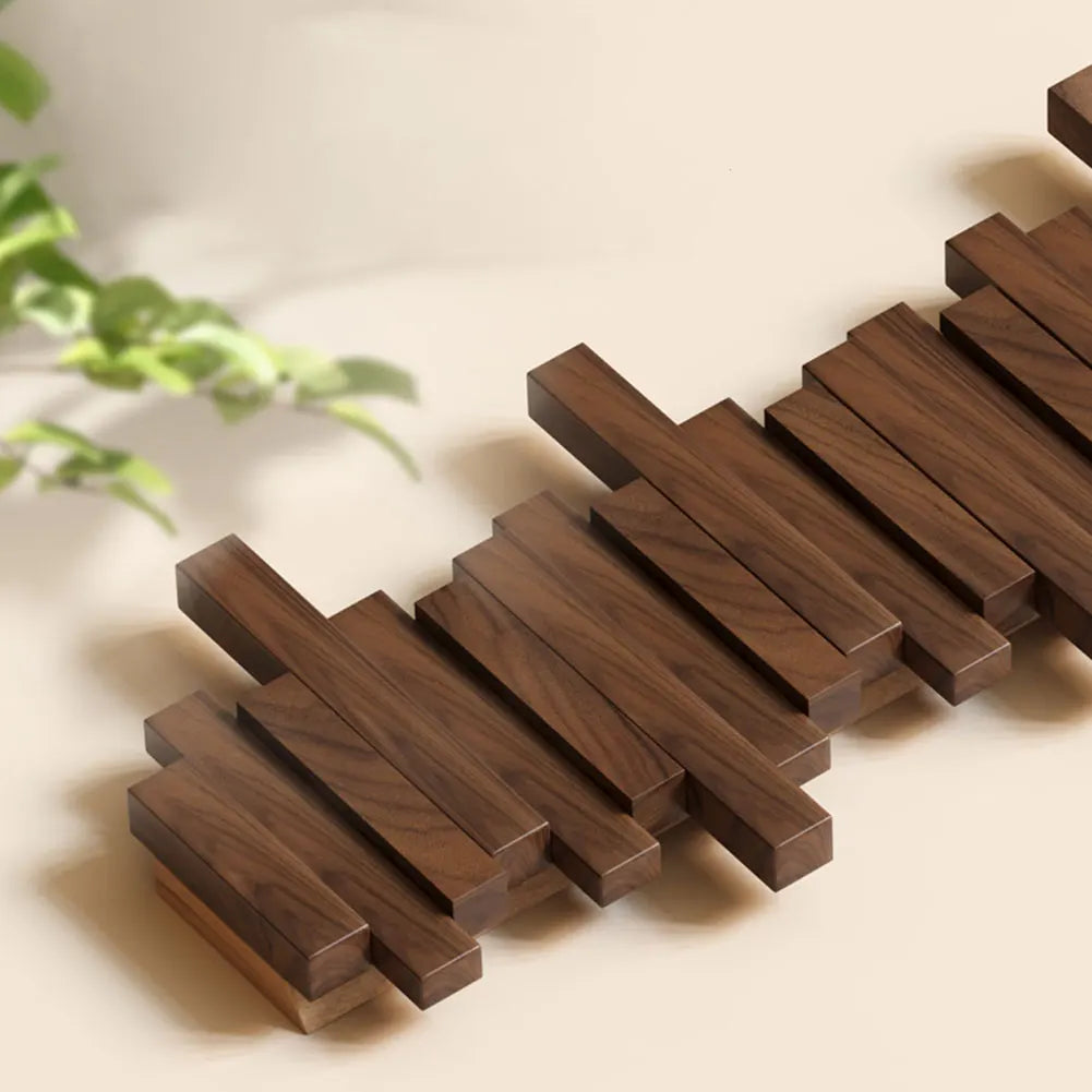 Wall Mounted Multi Hook Wooden Rack