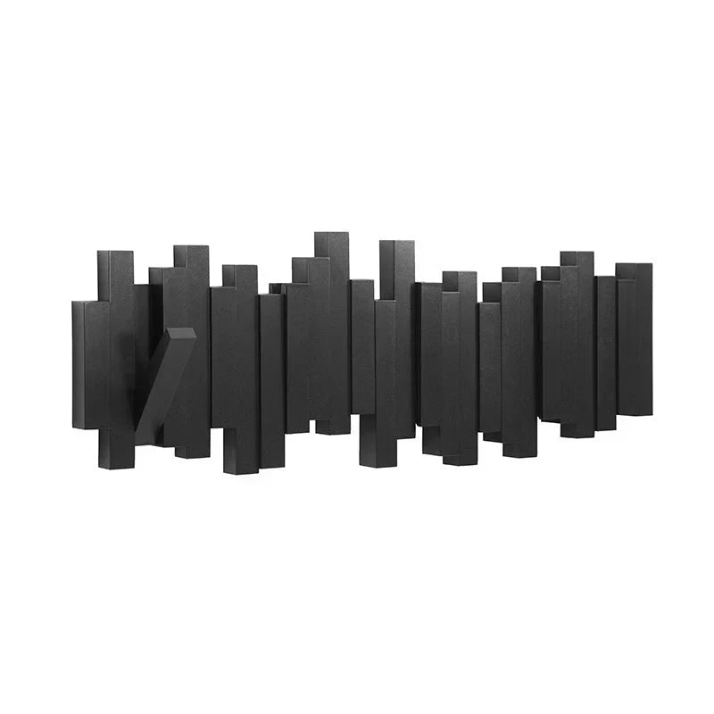 Wall Mounted Multi Hook Wooden Rack