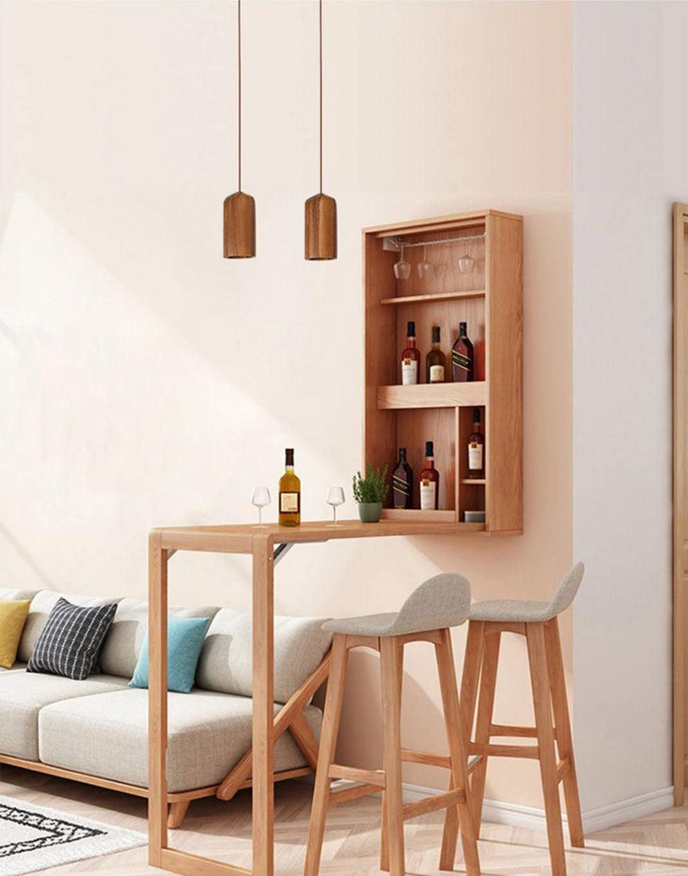Wooden Pendant Light with Solid Wood Shade