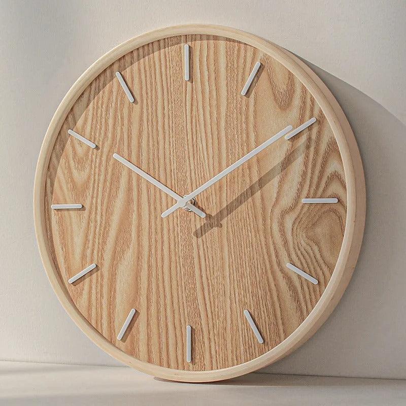 Wooden Wall Clock with Minimalist Dial