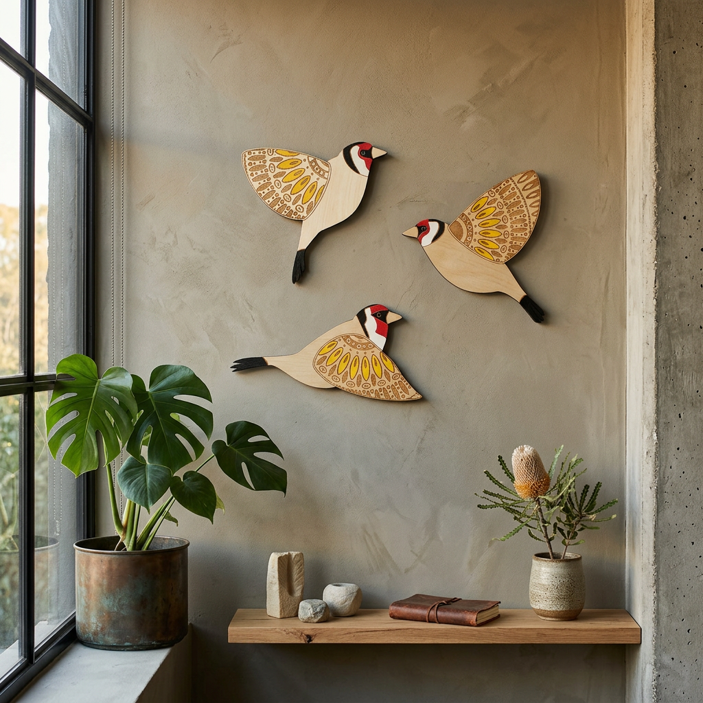 Wooden Flying Bird Wall Decor