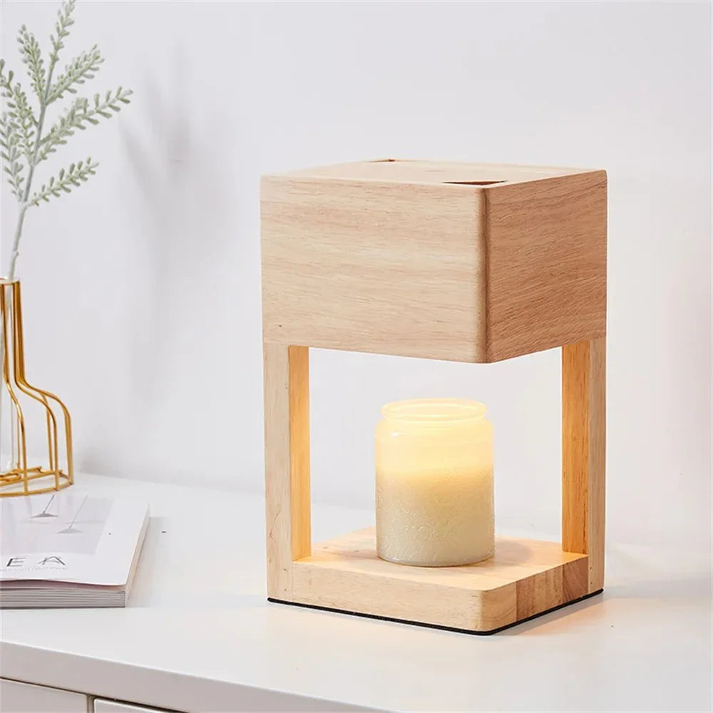 Wood Candle Warmer Lamp with Dimmer or Timer Switch