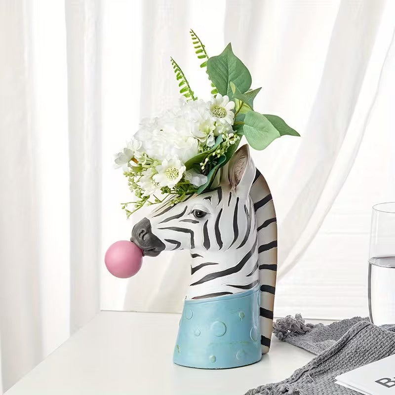 Animal Bust Sculptural Vase
